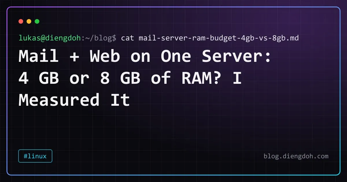 Mail + Web on One Server: 4 GB or 8 GB of RAM? I Measured It