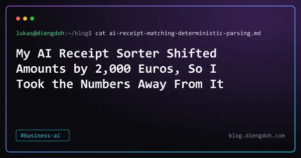 My AI Receipt Sorter Shifted Amounts by 2,000 Euros, So I Took the Numbers Away From It